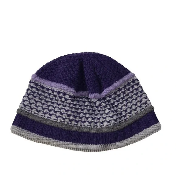 SmartWool purple / grey merino wool blend beanie - Picture 2 of 6